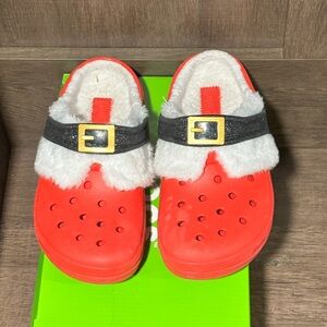 Santa crocs, size 2Y